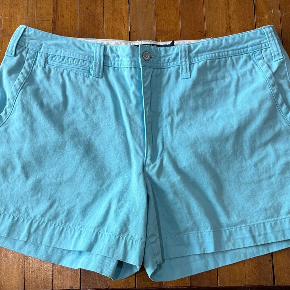 Polo Ralph Lauren Aqua Vintage Washed Chino Shorts 4.5" Size 14 - Picture 2 of 5